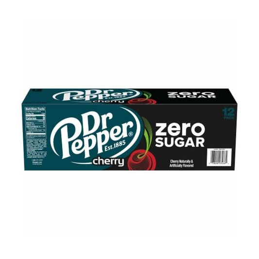 Dr Pepper - Zero Cherry 355ml 12 Blikjes ***THT 14-12-2025***