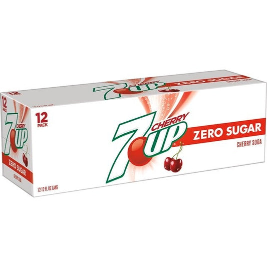 7UP - Cherry Zero Sugar 355ml 12 Blikjes