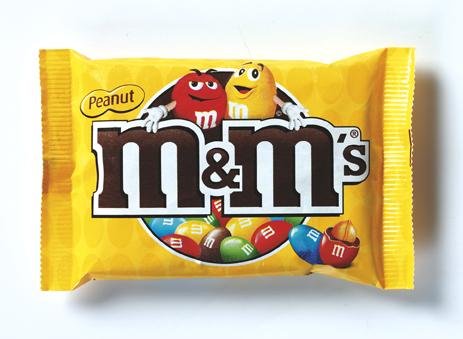 M&M´s Pinda 45 Gram 24 Stuks