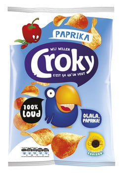 Croky Chips Paprika 100 Gramm 12 Beutel