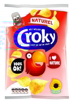 Croky Chips Natural 40 Gram 20 Zakken