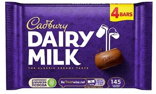 Cadbury - Dairy Milk 4-Pack 108 Gram