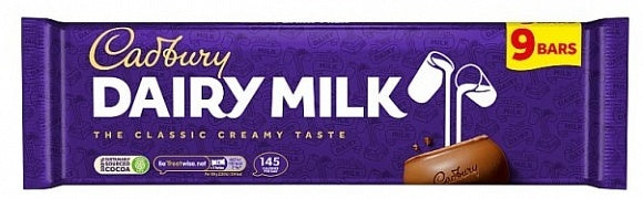 Cadbury - Dairy Milk 9er-Packung 244 Gramm