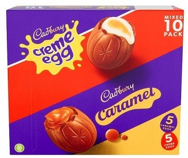 Cadbury - Mixed Creme Egg/Caramel Egg 10-Pack 400 Gram