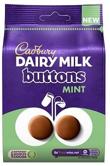 Cadbury - Dairy Milk Buttons Minze 110 Gramm