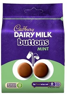 Cadbury - Dairy Milk Mint Giant Buttons 95 Gram