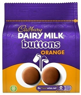 Cadbury - Buttons Dairy Milk Orange 85 Gram