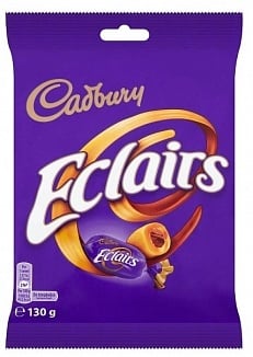 Cadbury - Eclairs Schokoladenbeutel 130 Gramm