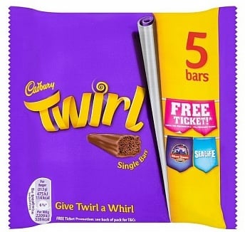 Cadbury - Twirl 5-Pack 100 Gram