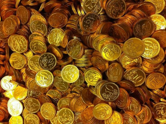 Chocolademunten 10,20,50 Centen 10 Kilo