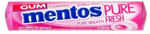 Mentos - Gum Pure Fresh Bubble Fresh Suikervrij 16 Gram
