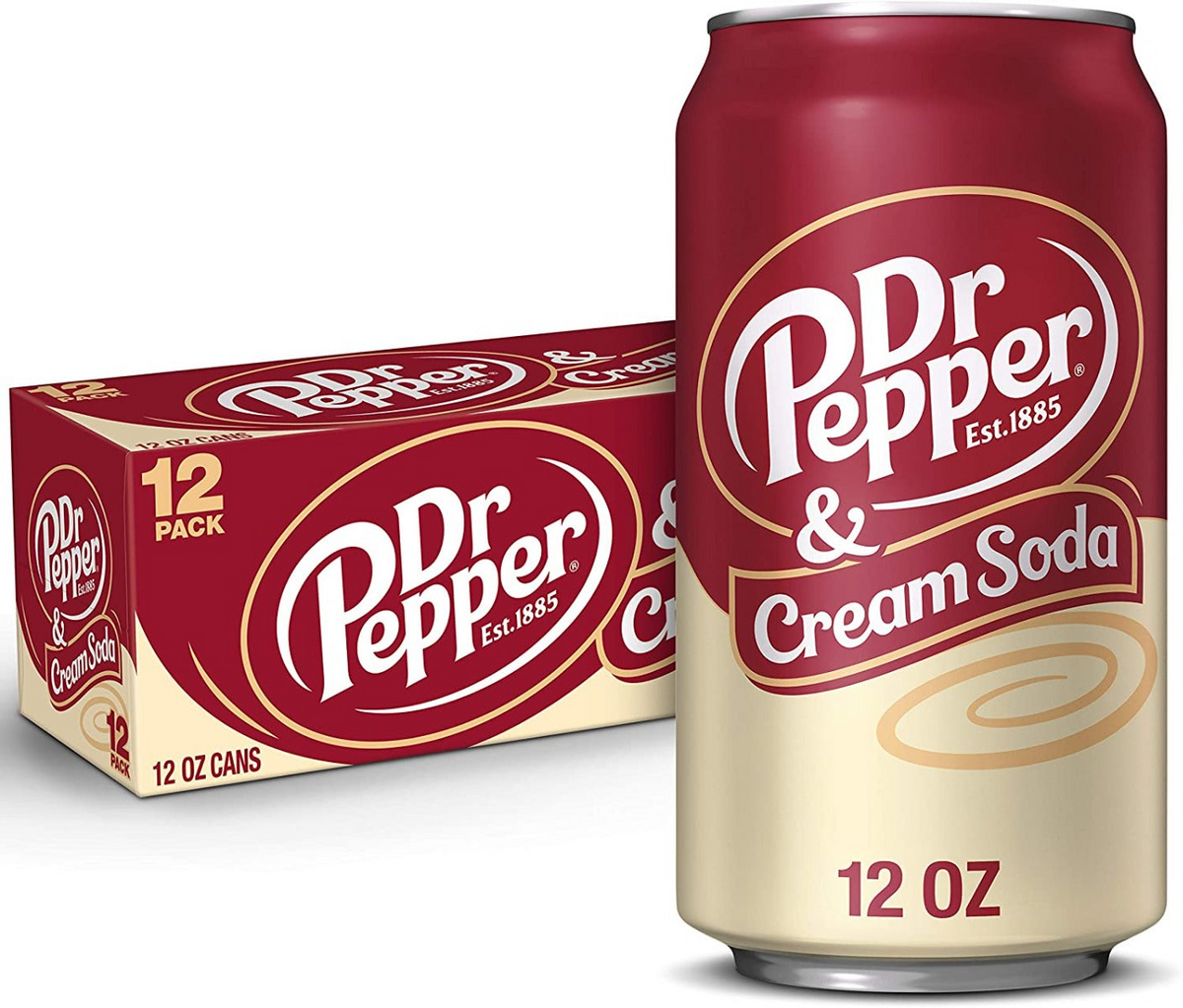 Dr Pepper - Cream Soda 355ml 12 Dosen ***Mindestens haltbar bis 03.01.2026***
