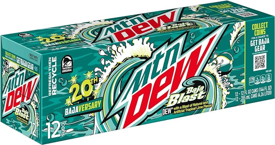 Mountain Dew - Baja Blast 355ml 12 Cans