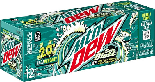Mountain Dew - Baja Blast 355ml 12 Blikjes