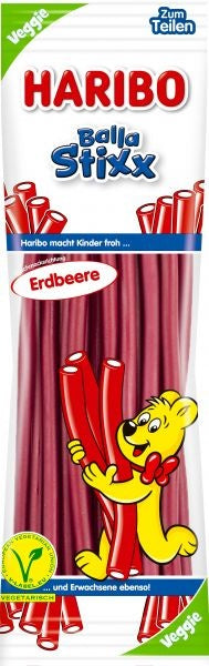Haribo - Balla Stixx Erdbeere Veggie 200 Gram