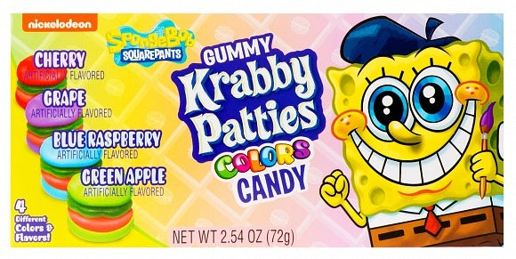 Spongebob Squarepants Gummy Krabby Patties Colors 72 Gram
