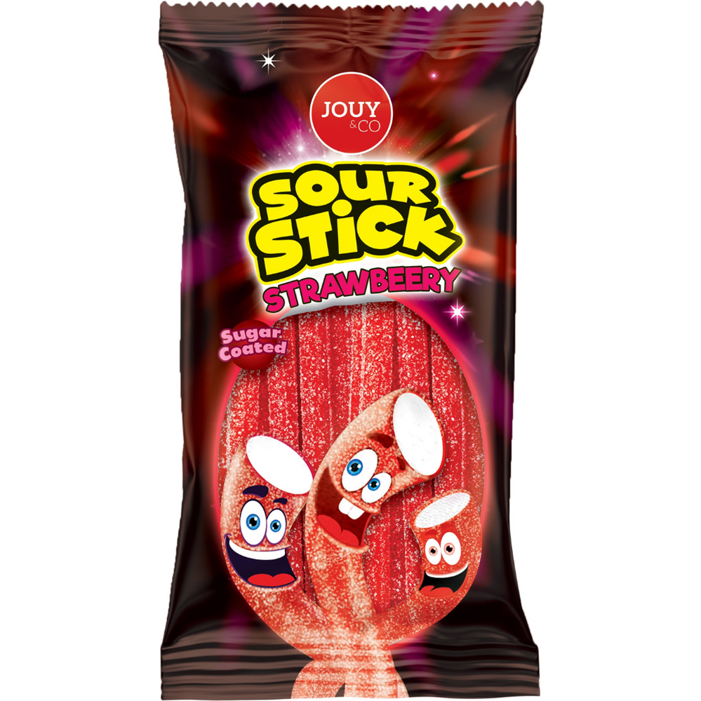 Jouy & Co - Sour Sticks Strawberry 160 Gram