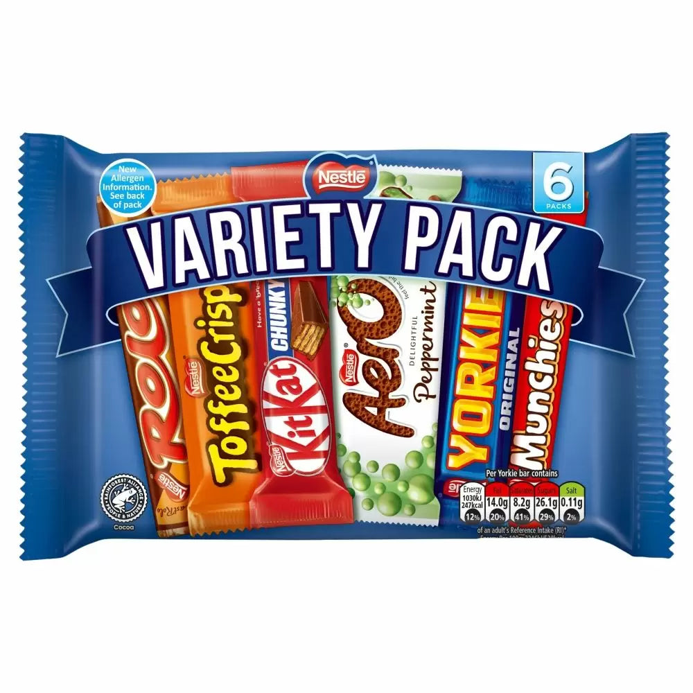 Nestle - Variety Pack Chocolate Bar 6-Pack 264 Gram