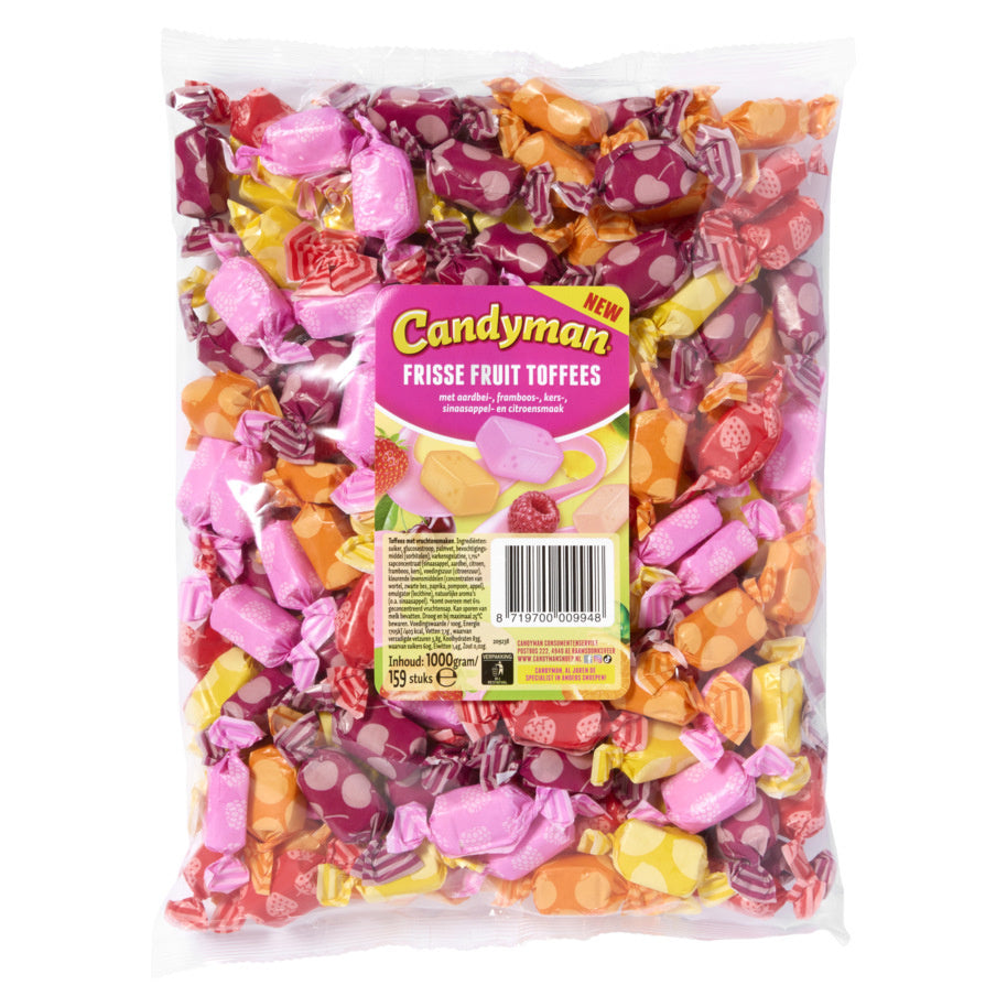 Candyman - Frisse Fruit Toffees 1 Kilo