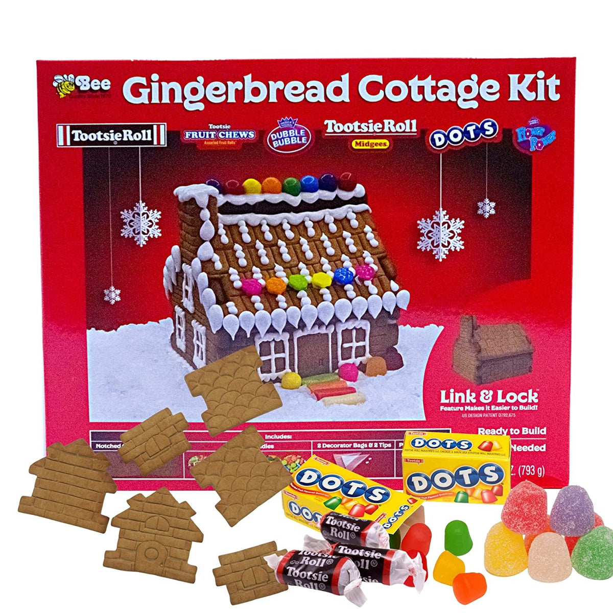 Bienen-Lebkuchenhaus-Set 793 Gramm