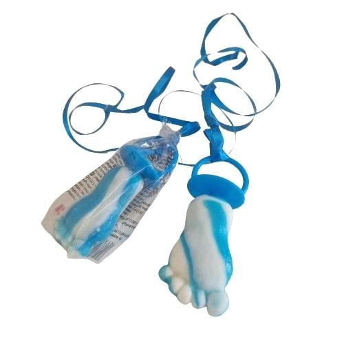 Blauer und weißer Schnuller, 1 Stück