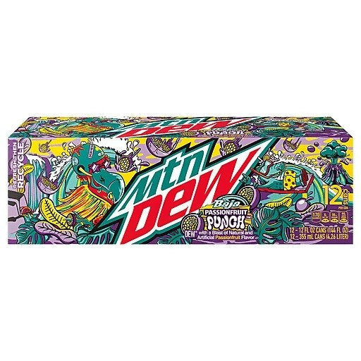 Mountain Dew - Baja Passionfruit Punch 355ml 12 Blikjes