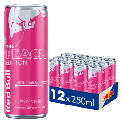 Red Bull Energy - The Peach Edition Witte Perzik 250ml 12 Blikjes