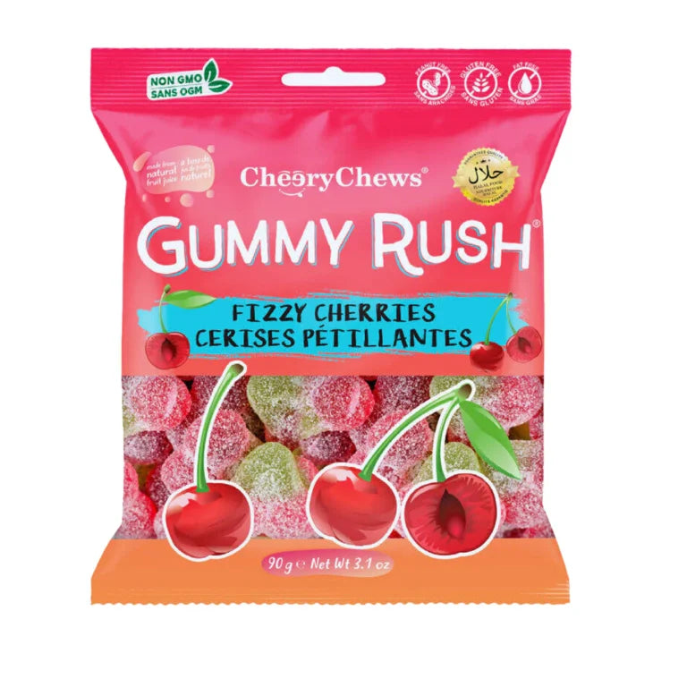 Gummy Rush - Fizzy Cherries 90 Gram (Halal)