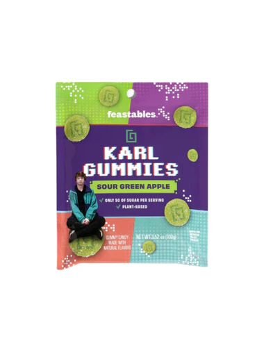 Feastables - Karl Gummies - Sour Green Apple 50 Gram