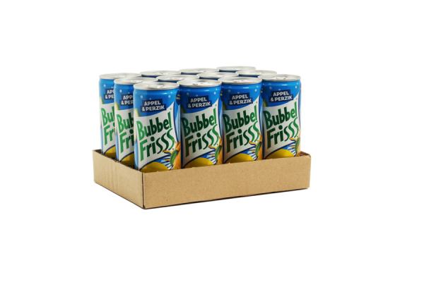Bubbel Friss - Zero Appel & Perzik 250ml 12 Stück