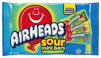 Airheads - Riegel Mini, verschiedene saure Sorten, 340 Gramm