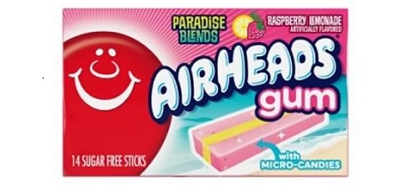 Airheads - Paradise Blends Himbeer-Limonaden-Kaugummi, 14 Stück