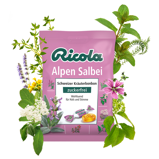 Ricola Alpen - Salbei Bonbon 75 Gram (suikervrij)