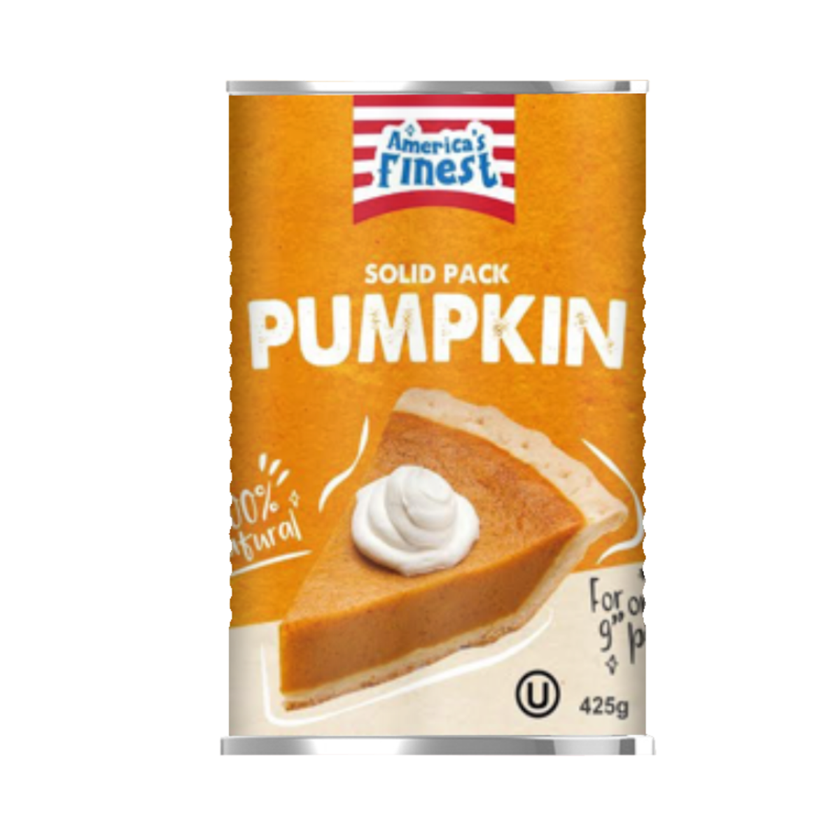 America's Finest - Solid Pack Pure Pumkin 425 Gram