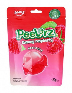 Amos - Peelerz Gummy Raspberry 120 Gram
