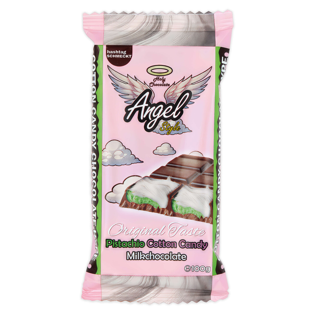 Angel Style - Pistachio Cotton Candy Milk Chocolate 100 Gram