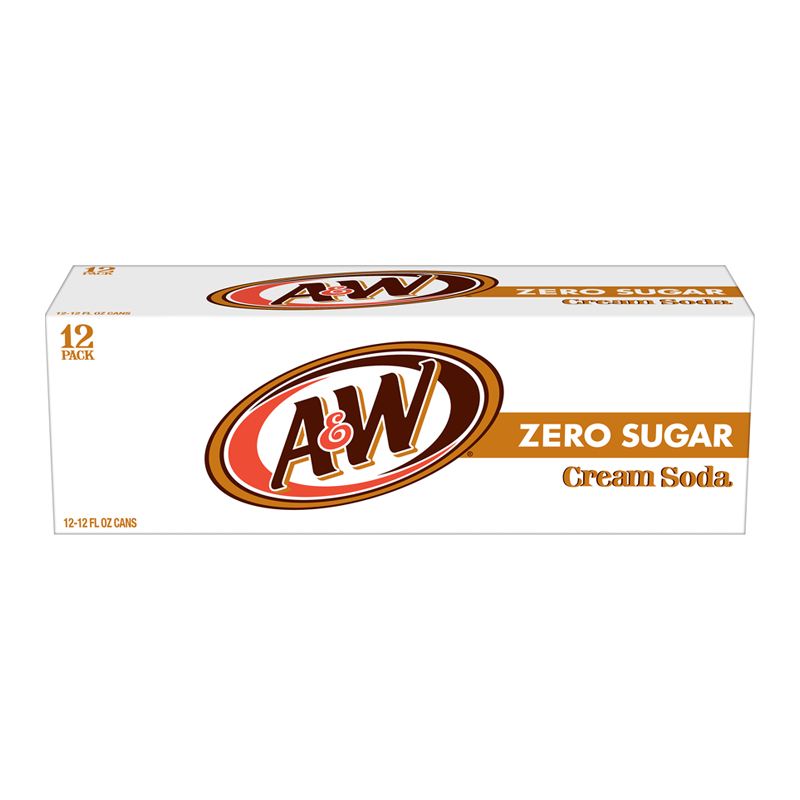 A&amp;W - Cream Soda Zero Sugar 355ml 12er-Packung