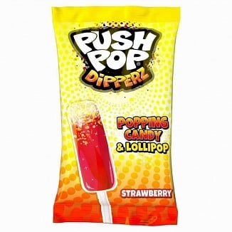 Bazooka - Push Pop Dipperz Popping Candy & Lollipop 12 Gram