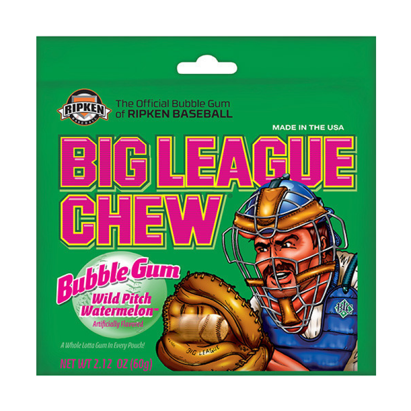 Big League Kaugummi – Wild Pitch Wassermelone, 60 Gramm