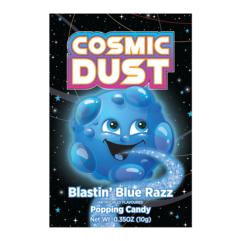 Cosmic Dust - Blastin Blue Razz Popping Candy 10 Gram 32 Stück