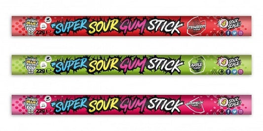 Brain Blasterz - Sour Gum Stick 22 Gram 1x