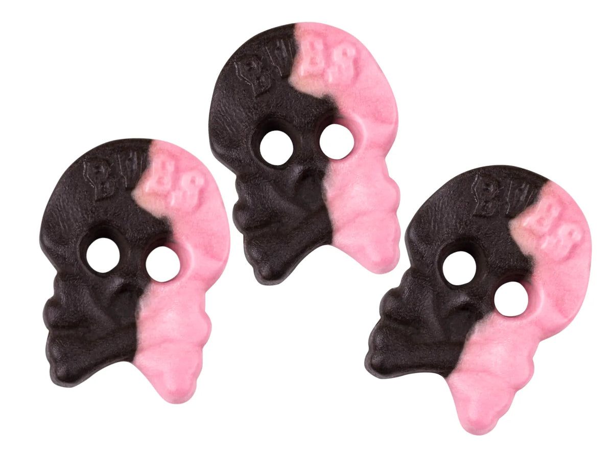 Bubs - Raspberry Licorice Skulls 200 Gram