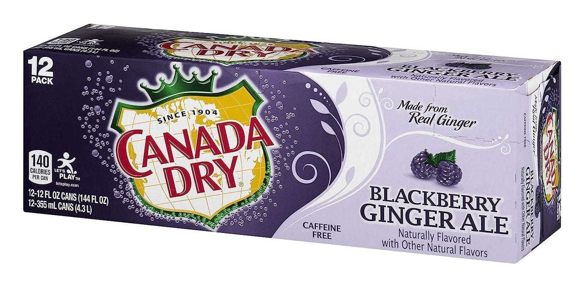 Canada Dry - Blackberry Ginger Ale 355ml 12 Blikjes
