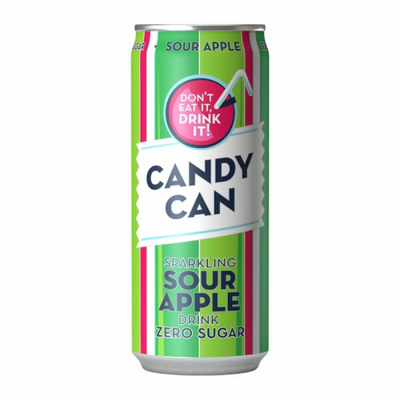 Candy Can - Boisson pétillante à la pomme verte sans sucre 330 ml