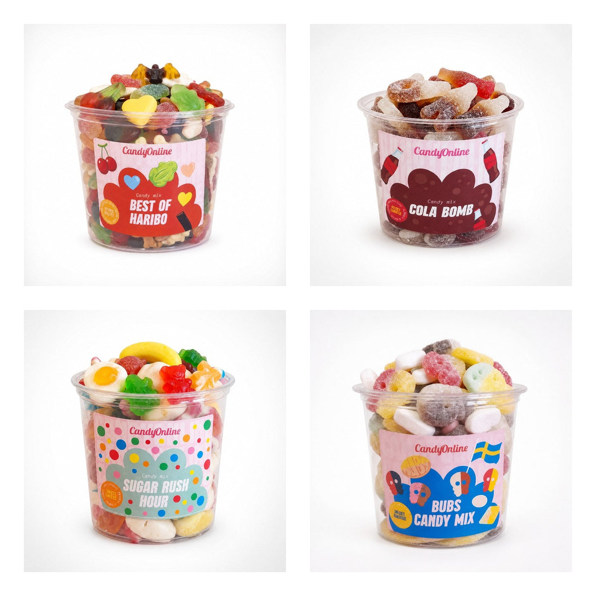 Vier bakken Candy Box