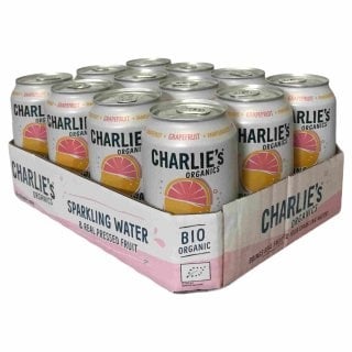Charlie's - Natural Soa Sparkling Water Orange & Mandarijn 330ml 12 Blikjes