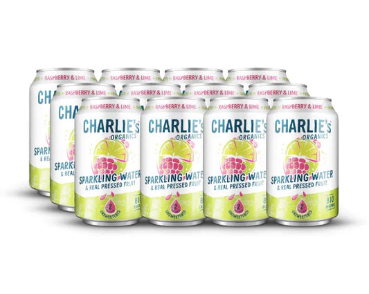 Charlie's - Natural Soda Sparkling Water Raspberry Lemon 330ml 12 Blikjes