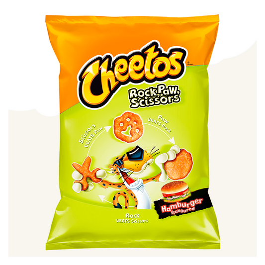 Cheetos - Rock, Paw, Scissors Hamburger 85 Gram (EU product)