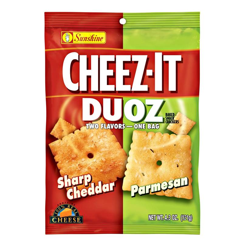 Cheez-it - Duoz Scharfer Cheddar und Parmesan 121 Gramm
