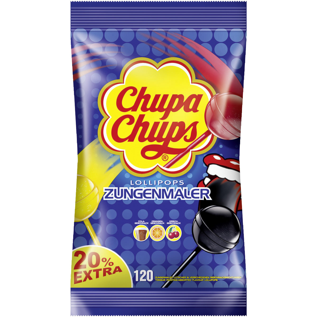 Chupa Chups - Tong Painter (zungen-maler) 100 Stuks + 20 Stuks Extra
